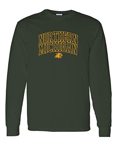 Northern Wildcats Arched One Color Long Sleeve - Forest Green