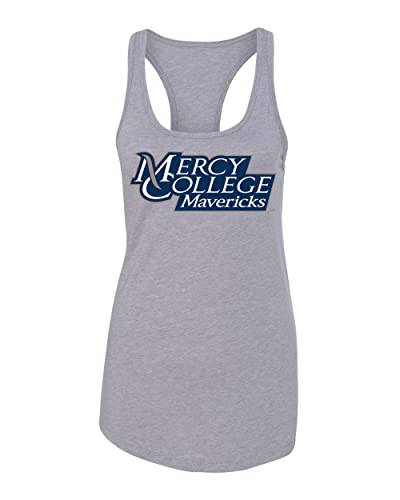 Mercy College Text Ladies Tank Top - Heather Grey