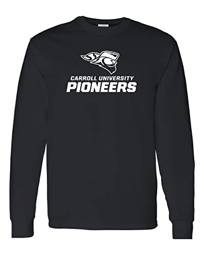 Carroll University Pioneers Long Sleeve T-Shirt - Black