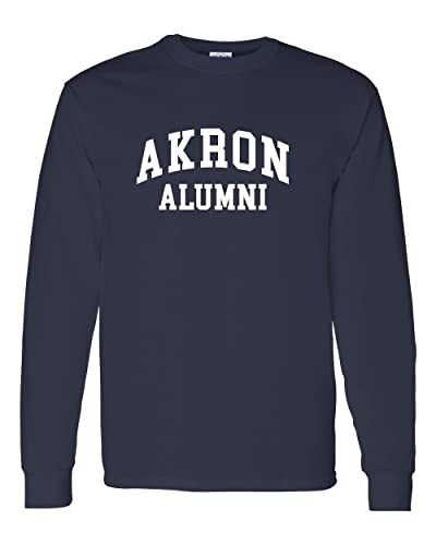 University of Akron Alumni Long Sleeve T-Shirt - Navy