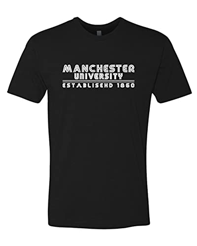 Retro Manchester University Established One Color Exclusive Soft Shirt - Black