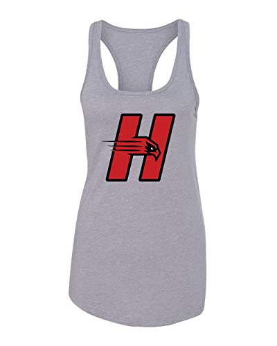 University of Hartford H Ladies Tank Top - Heather Grey