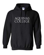 Load image into Gallery viewer, Premium Aquinas College 1 Color Stacked Text Adult Hoodie - Black
