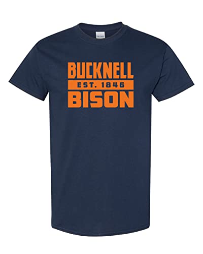 Bucknell Bison Est 1846 T-Shirt - Navy