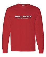 Load image into Gallery viewer, Ball State University Text Only One Color Long Sleeve - Red
