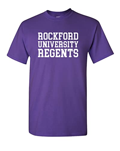 Rockford University Regents Block T-Shirt - Purple
