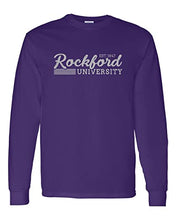 Load image into Gallery viewer, Vintage Rockford University Long Sleeve T-Shirt - Purple
