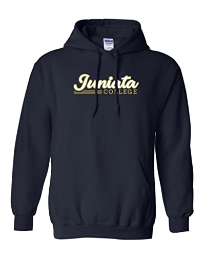 Juniata College 2 Color Hooded Sweatshirt - Navy