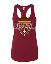Load image into Gallery viewer, Iona University Full Color Logo Ladies Tank Top - Cardinal
