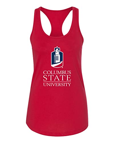 Columbus State University Tower Ladies Tank Top - Red