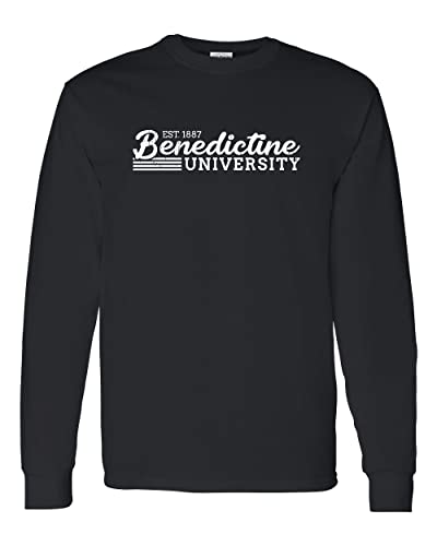 Vintage Benedictine University Long Sleeve T-Shirt - Black