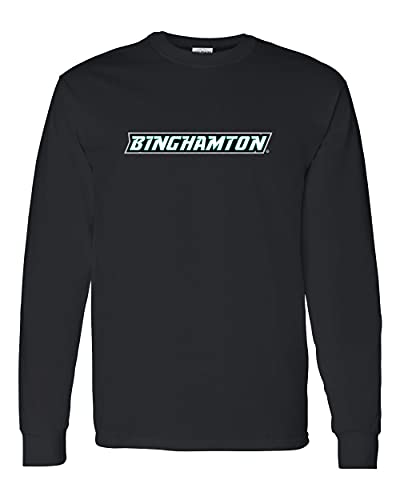 Binghamton Horizontal Text Long Sleeve - Black