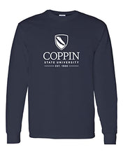 Load image into Gallery viewer, Coppin State University Long Sleeve T-Shirt - Navy

