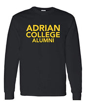 Load image into Gallery viewer, Adrian College Alumni Stacked 1Color Gold Long Sleeve Shirt - Black
