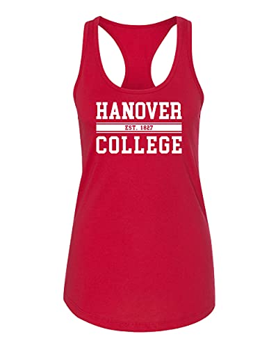 Hanover College EST One Color Ladies Tank Top - Red