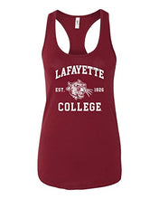 Load image into Gallery viewer, Lafayette College Est 1826 Ladies Racer Tank Top - Cardinal

