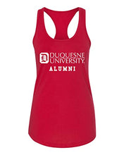 Load image into Gallery viewer, Duquesne University Alumni Ladies Racer Tank Top - Red
