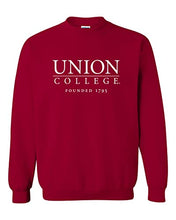 Load image into Gallery viewer, Union College Founded 1795 Crewneck Sweatshirt - Cardinal Red
