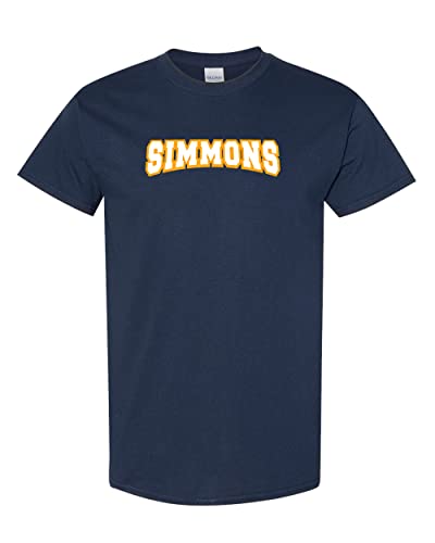 Simmons University Block Letters T-Shirt - Navy