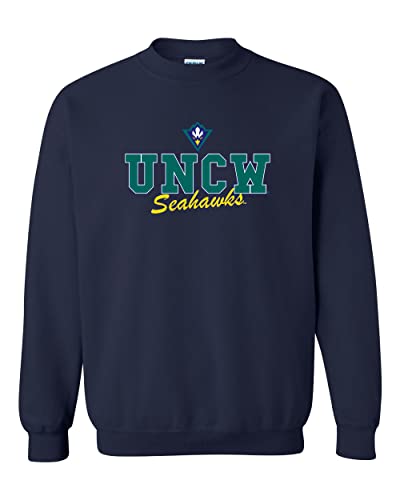 UNCW Seahawks Logo Pride Crewneck Sweatshirt - Navy