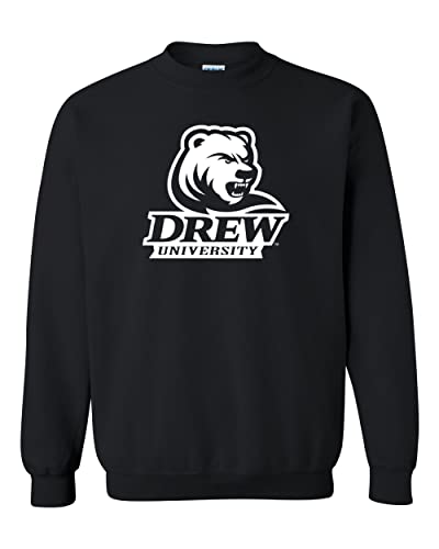 Drew University Stacked Logo Crewneck Sweatshirt - Black