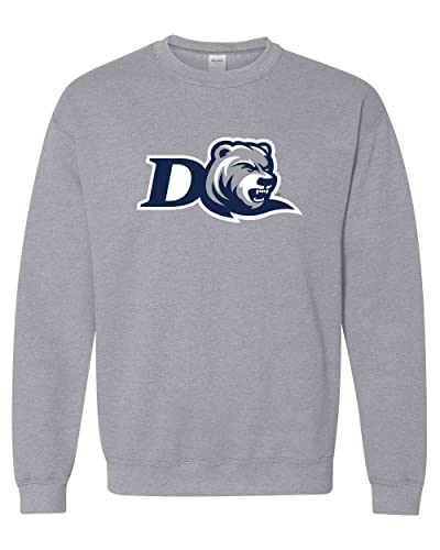 Drew University Primary Logo Crewneck Sweatshirt - Sport Grey