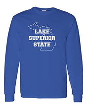 Load image into Gallery viewer, Lake Superior State Long Sleeve T-Shirt - Royal
