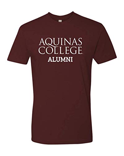 Premium Aquinas College Alumni 1 Color Text Adult T-Shirt - Maroon