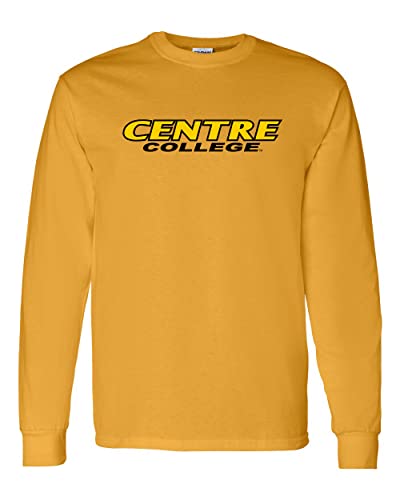 Centre College Text Stacked Long Sleeve T-Shirt - Gold