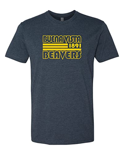 Retro Buena Vista University Soft Exclusive T-Shirt - Midnight Navy