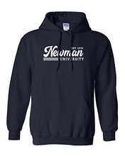 Load image into Gallery viewer, Vintage Newman University Hooded Sweatshirt - Navy
