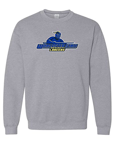 Worcester State University Lancers Crewneck Sweatshirt - Sport Grey