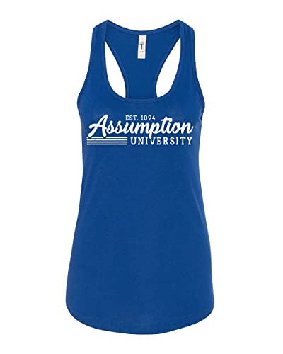 Vintage Assumption University Ladies Tank Top - Royal