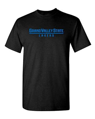 Grand Valley State Lakers Text Only T-Shirt | GVSU Logo Apparel Mens/Womens T-Shirt - Black