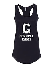 Load image into Gallery viewer, Cornell College Mascot 1 Color Ladies Tank Top - Black
