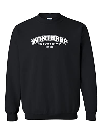 Vintage Winthrop University Crewneck Sweatshirt - Black