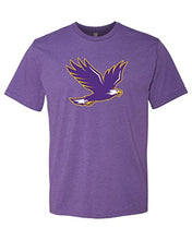 Load image into Gallery viewer, Elmira College Soaring Mascot Exclusive Soft T-Shirt - Purple Rush
