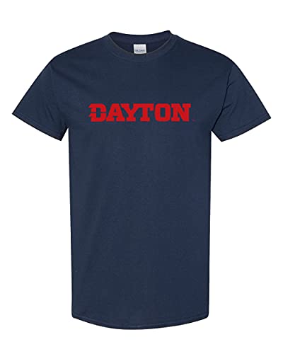University of Dayton Text Only T-Shirt - Navy