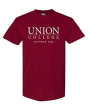 Load image into Gallery viewer, Union College Founded 1795 T-Shirt - Cardinal Red
