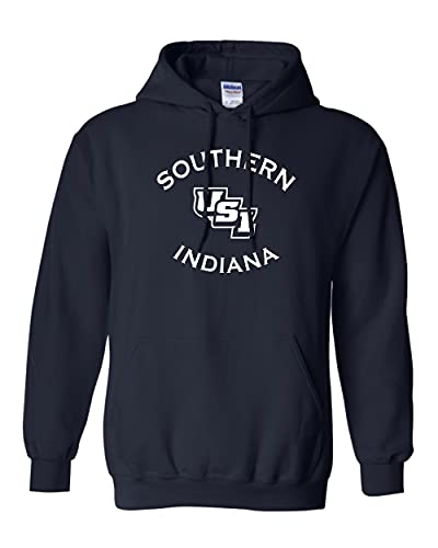Southern Indiana USI One Color Arched Hooded Sweatshirt - Navy