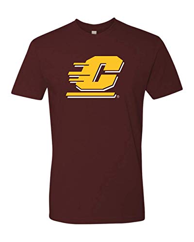 Premium Central Michigan University Maroon C Adult T-Shirt CMU Chippewas Logo Apparel Mens/Womens T-Shirt - Maroon