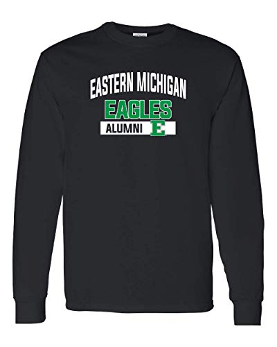 Eastern Michigan Eagles Alumni Two Color Long Sleeve - Black