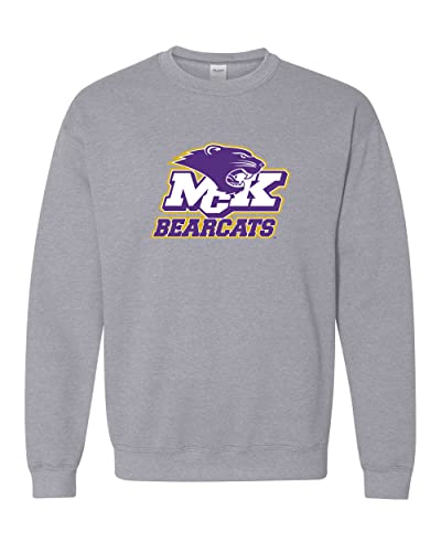 McKendree University Bearcat Crewneck Sweatshirt - Sport Grey