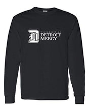 Load image into Gallery viewer, Detroit Mercy DM Text One Color Long Sleeve T-Shirt - Black
