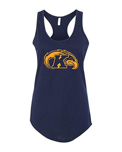 Kent State One Color Mascot Logo Tank Top - Midnight Navy
