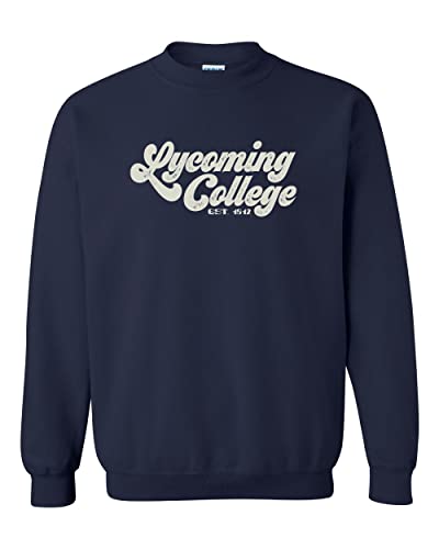 Vintage Lycoming College Crewneck Sweatshirt - Navy