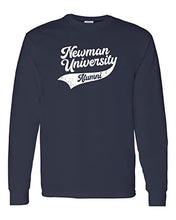 Load image into Gallery viewer, Newman University Alumni Long Sleeve T-Shirt - Navy

