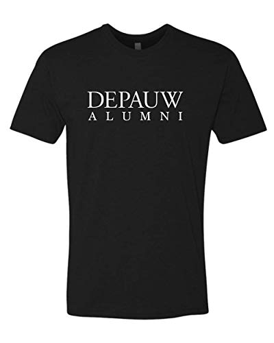 DePauw Alumni White Text Exclusive Soft Shirt - Black