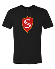 Load image into Gallery viewer, Stanislaus State Shield Exclusive Soft T-Shirt - Black
