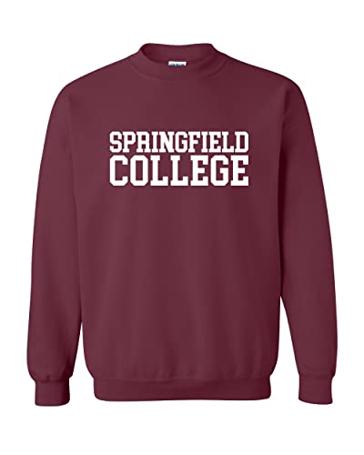 Springfield College Block Letters Crewneck Sweatshirt - Maroon